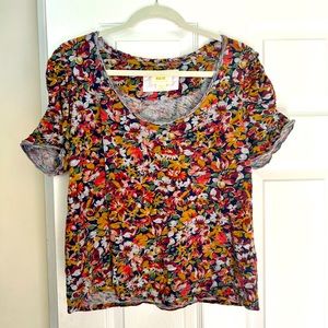 Anthropologie Maeve Puff Sleeve Tee sz L